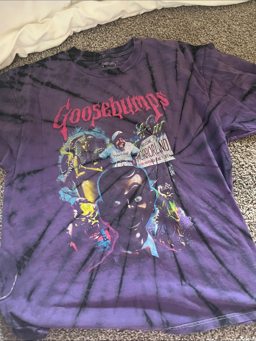 Goosebumps Purple Tie-Dye Short Sleeve Tee
